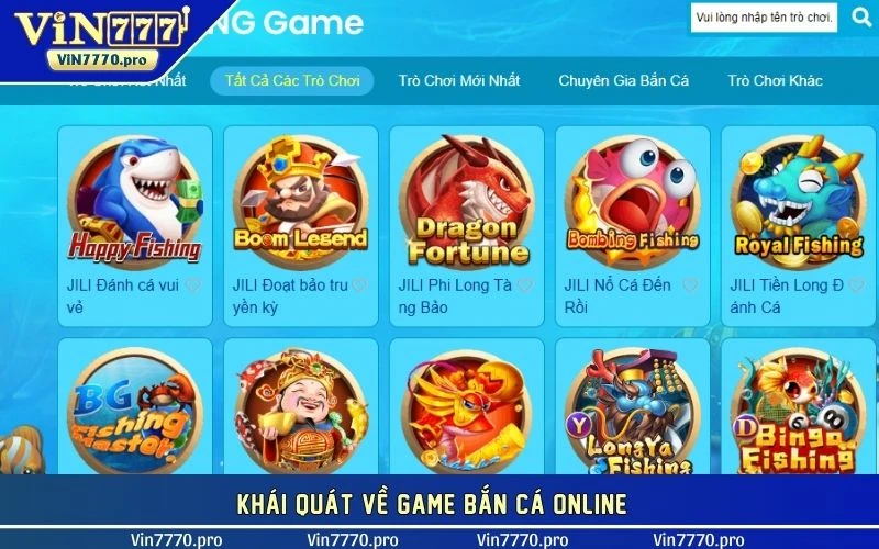 Khái quát chung về game bắn cá online tại VIN777 