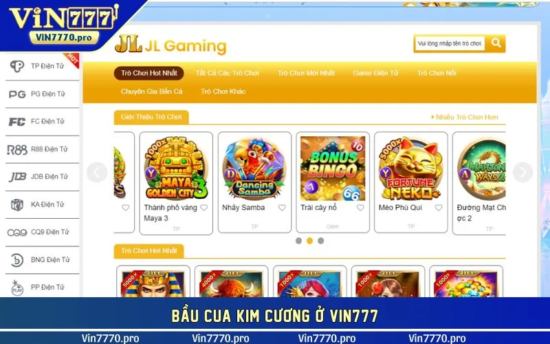 Bầu cua kim cương ở VIN777