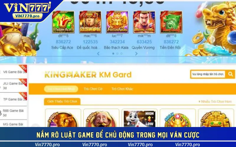 Nắm rõ luật game để chủ động trong mọi ván cược