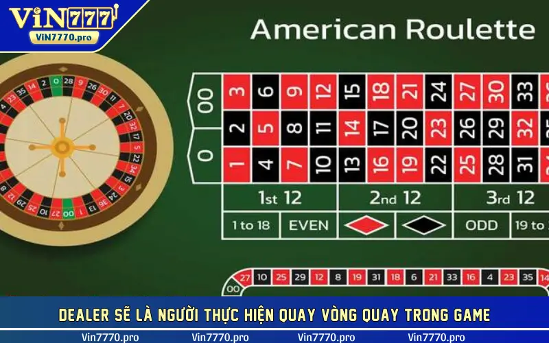 Dealer sẽ là người thực hiện quay vòng quay trong game